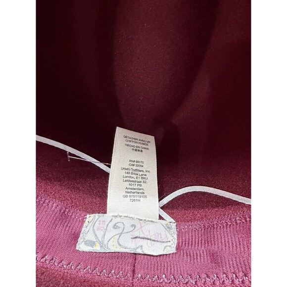 Free People Hat Burgundy Clean Slate Felt Western Alabaster Preppy One Size New